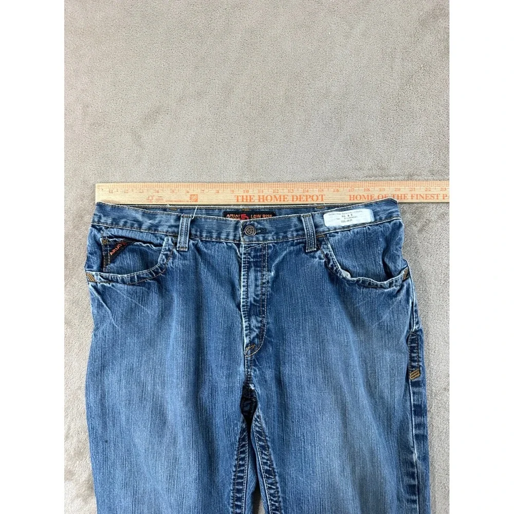 Ariat Work FR M4 Low Rise Boot Cut Jeans Mens 40x30 Blue Flame Resistant Uniform